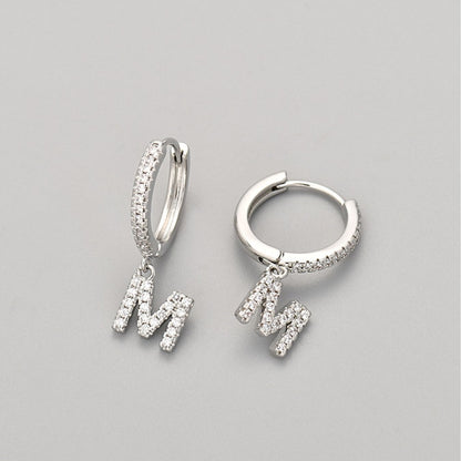 Initial Earrings "Crystal"