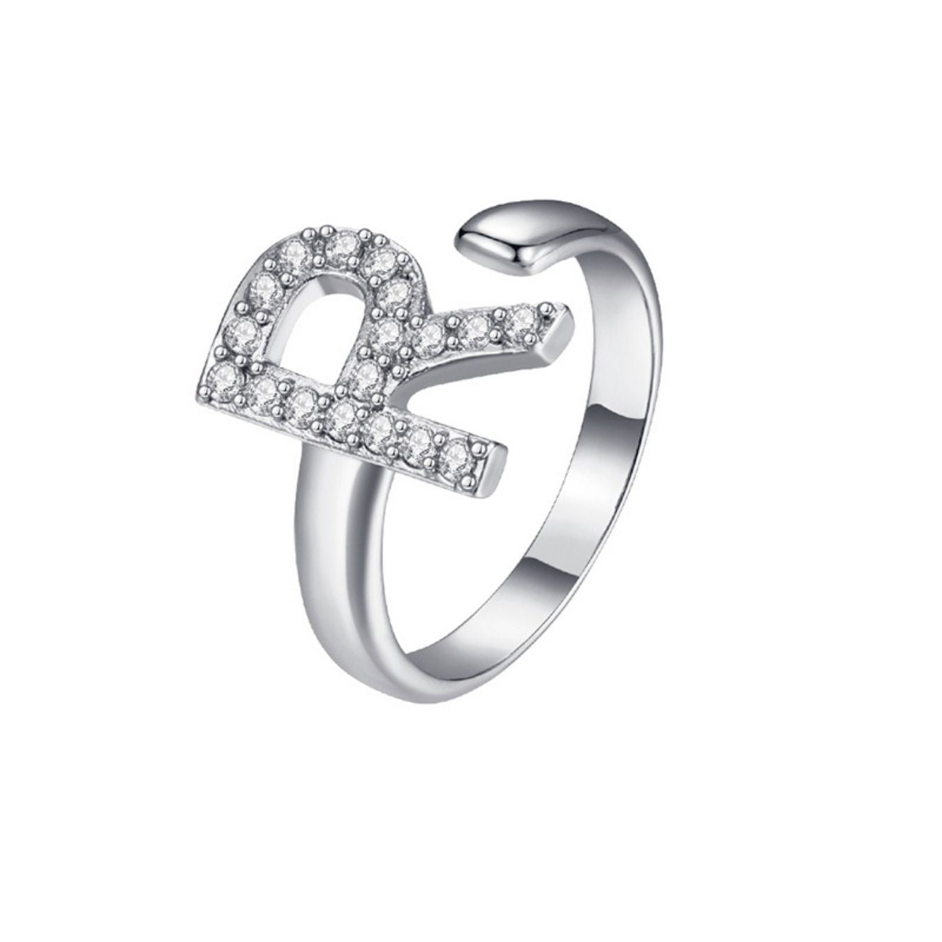 Adjustable Initial Ring "Twinkle"