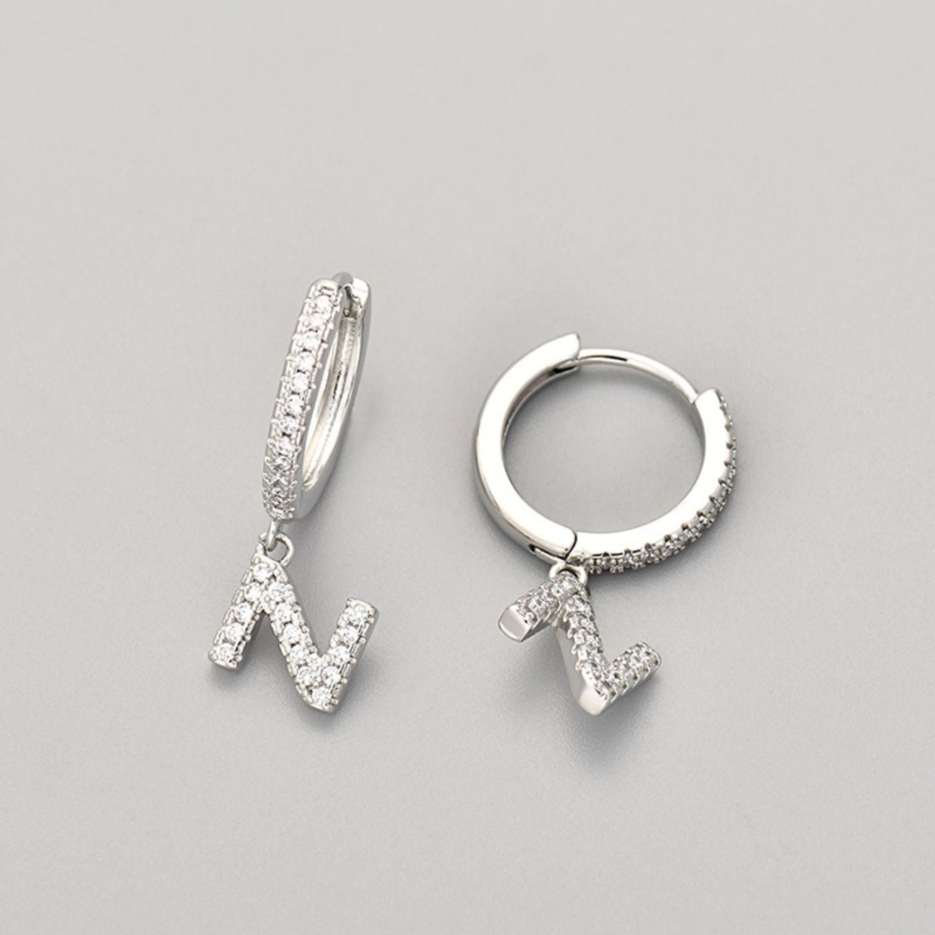 Initial Earrings "Crystal"