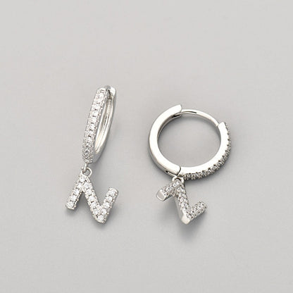 Initial Earrings "Crystal"