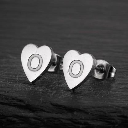 Initial Earrings "Chic Heart"