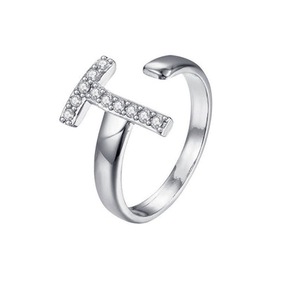 Adjustable Initial Ring "Twinkle"