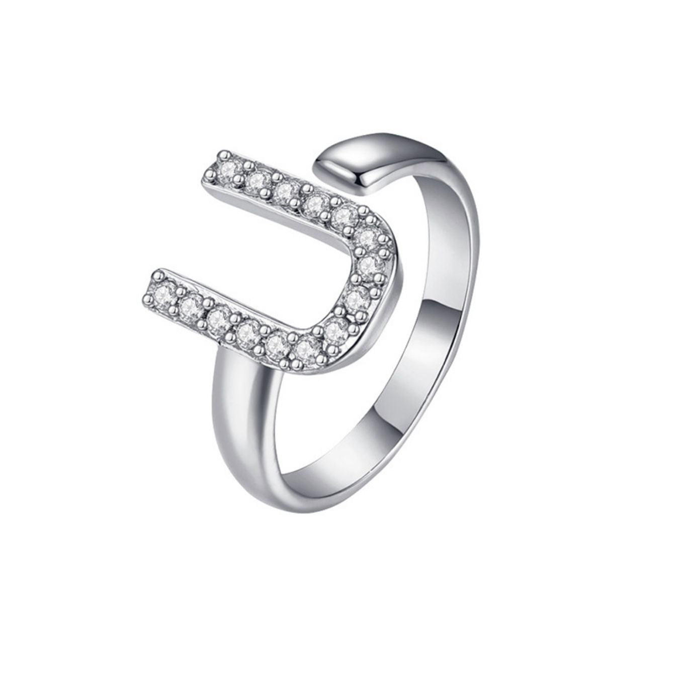Adjustable Initial Ring "Twinkle"