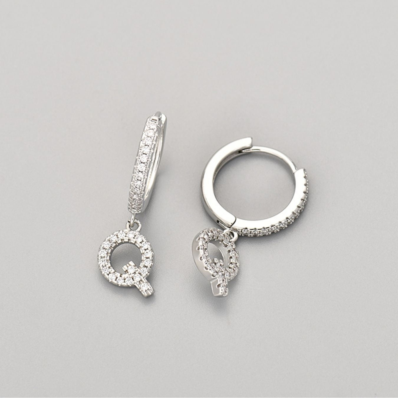 Initial Earrings "Crystal"