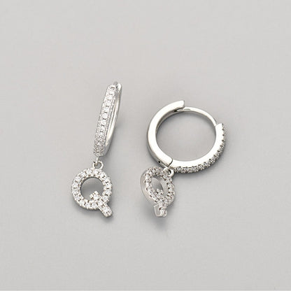 Initial Earrings "Crystal"
