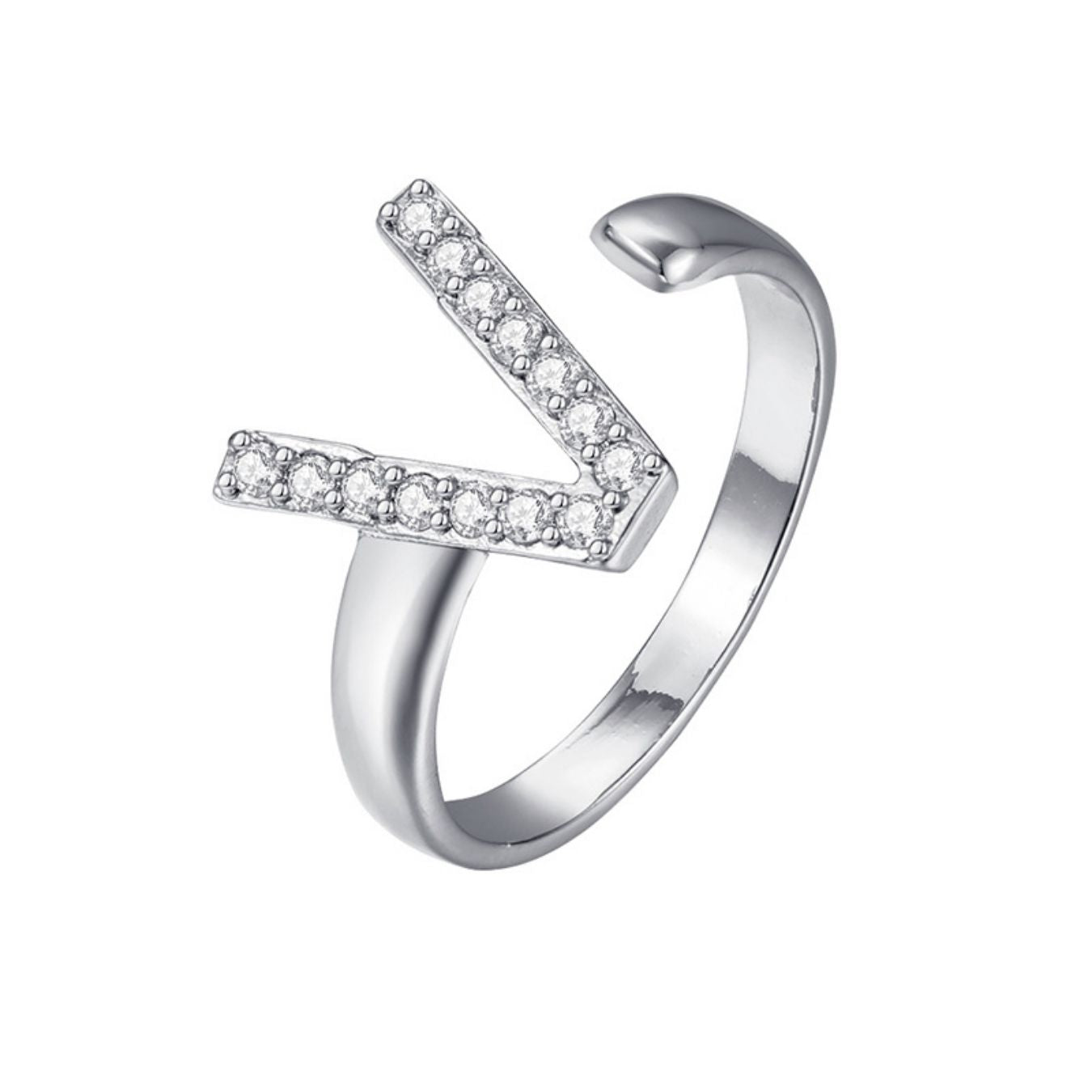 Adjustable Initial Ring "Twinkle"