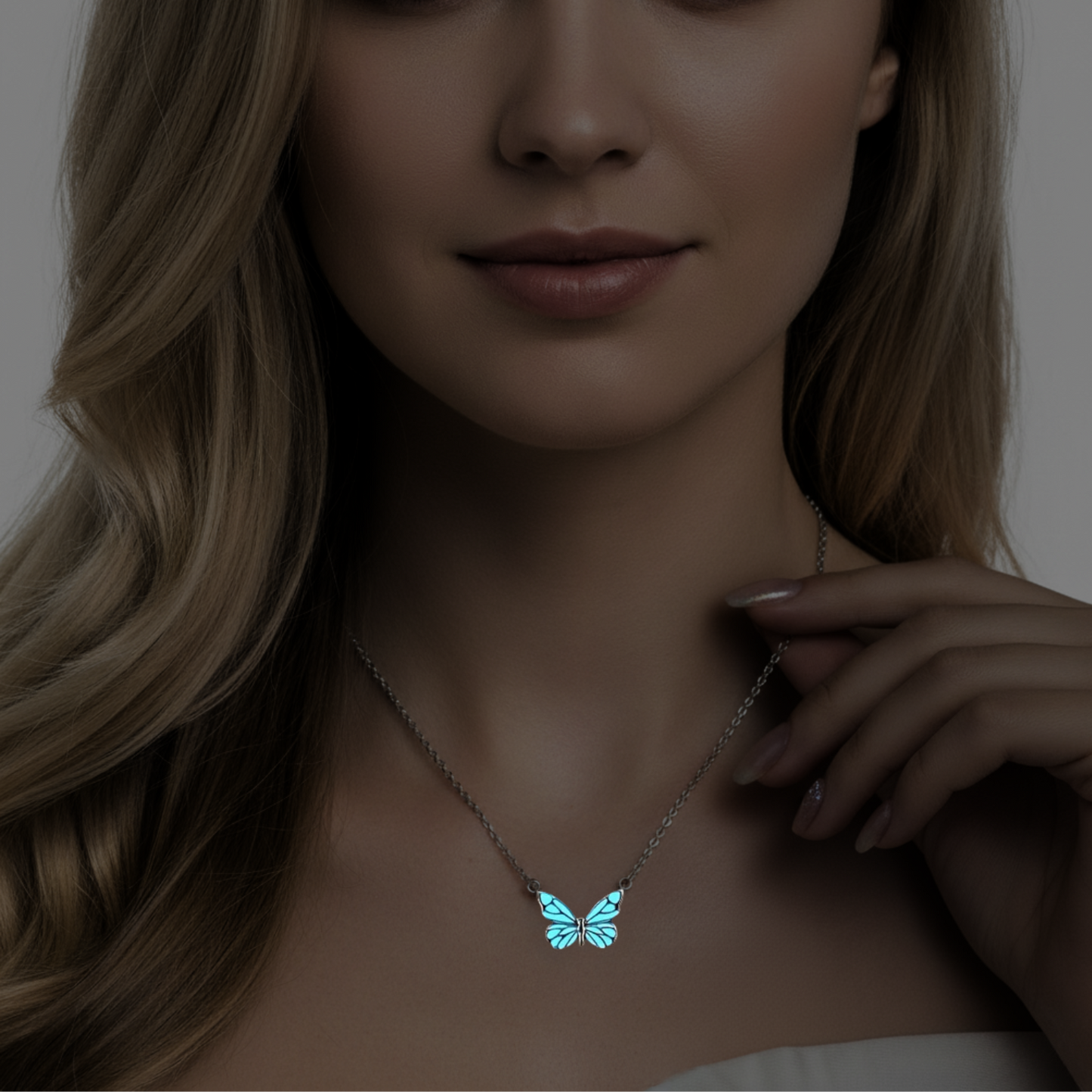 Necklace "Luminous Butterfly"