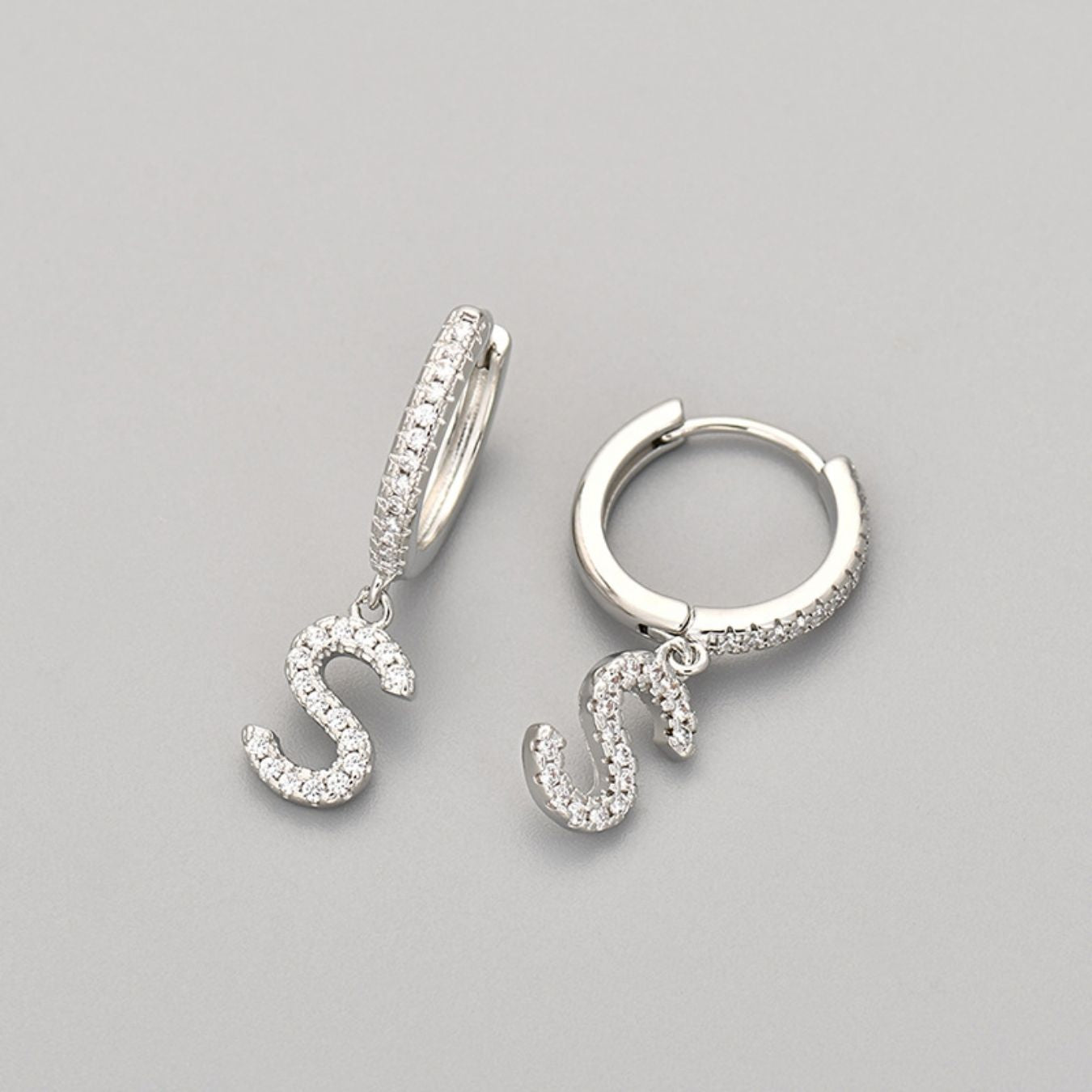 Initial Earrings "Crystal"