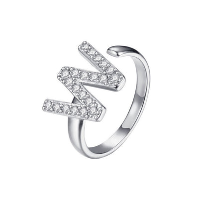 Adjustable Initial Ring "Twinkle"