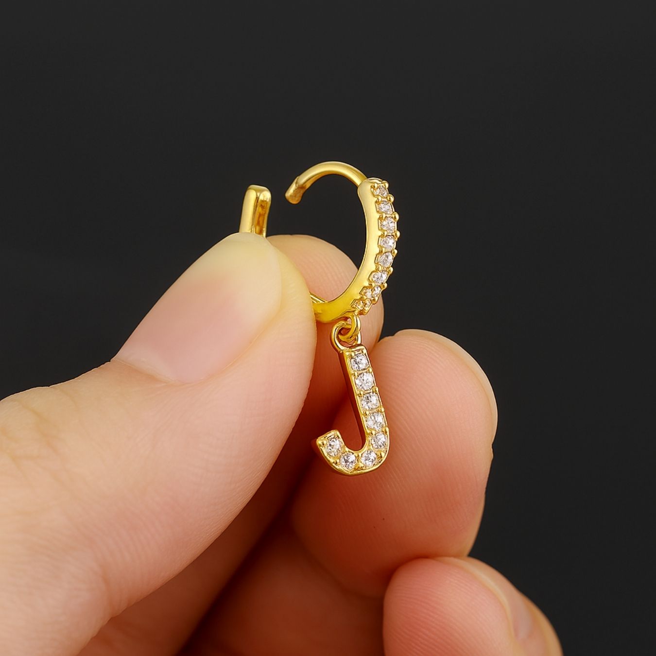 Initial Earrings "Crystal"