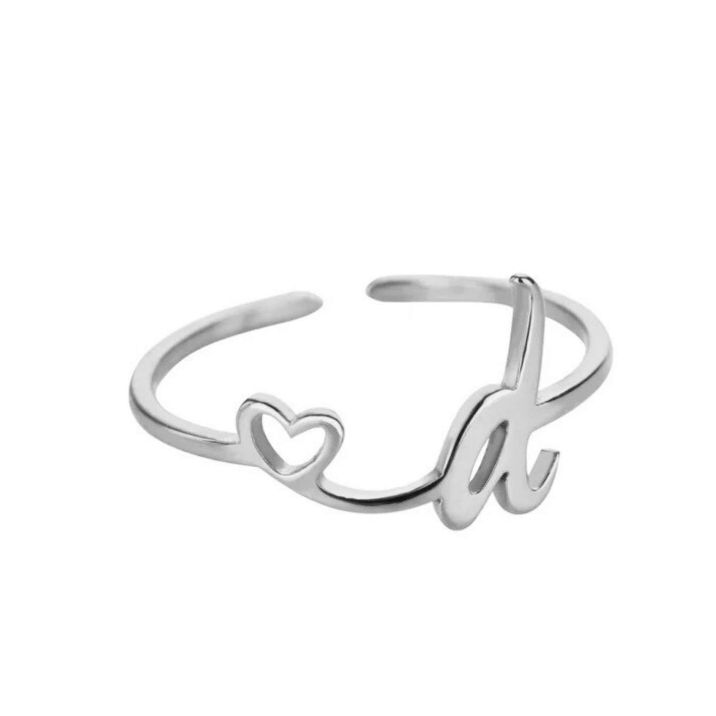 Adjustable Initial Ring "Pretty"