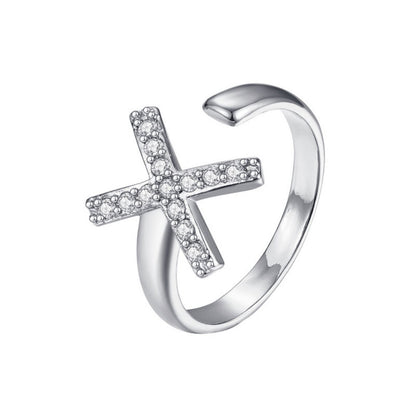 Adjustable Initial Ring "Twinkle"