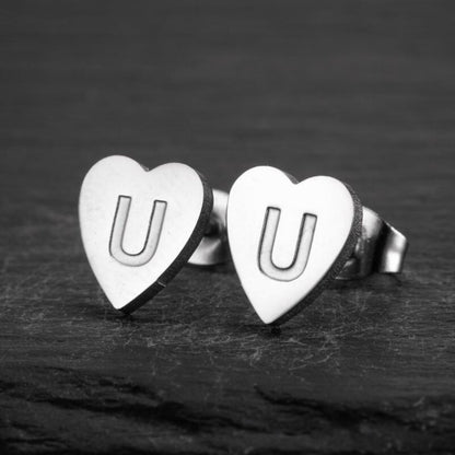 Initial Earrings "Chic Heart"