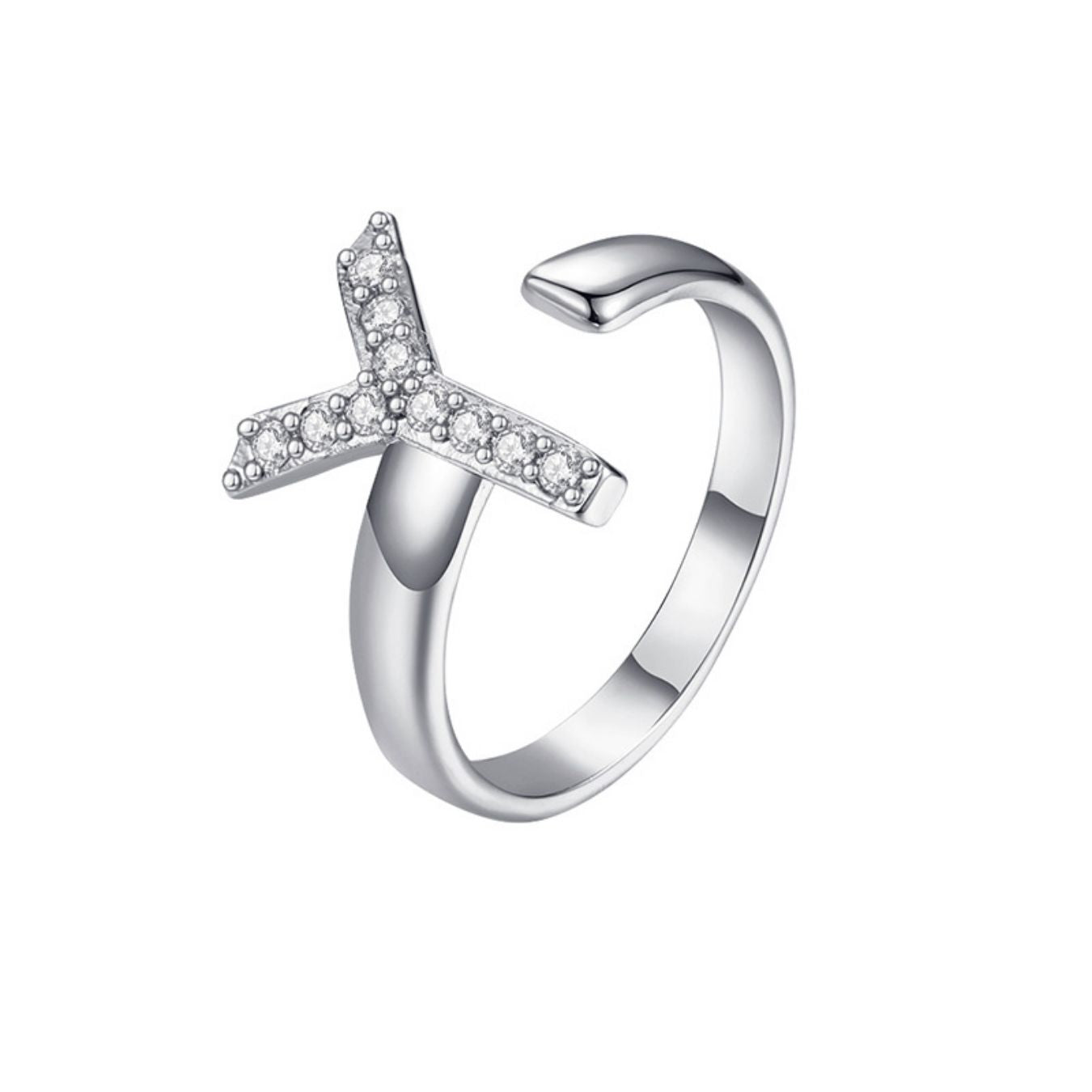 Adjustable Initial Ring "Twinkle"