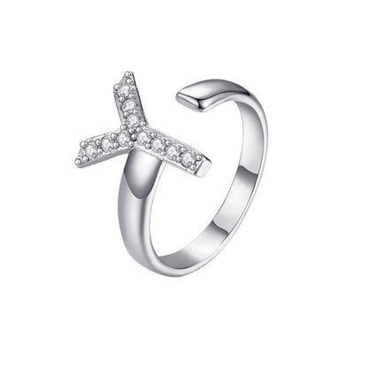 Adjustable Initial Ring "Twinkle"