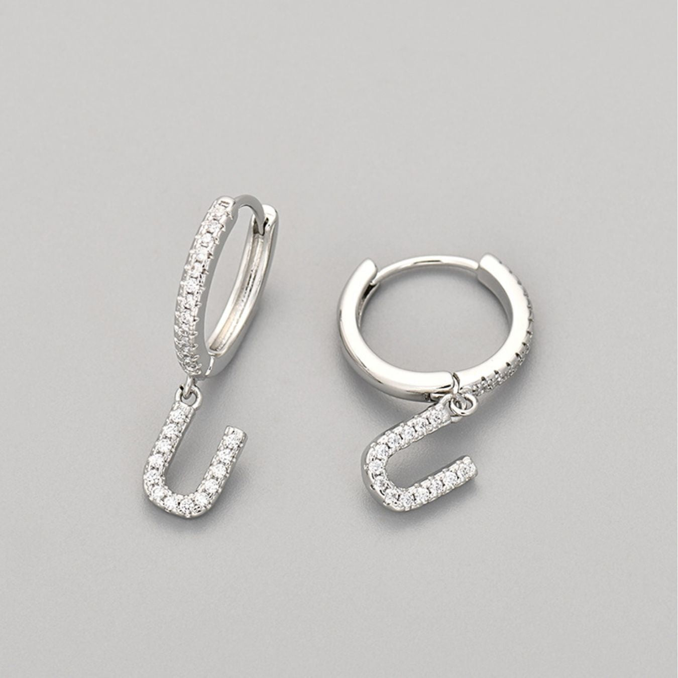 Initial Earrings "Crystal"