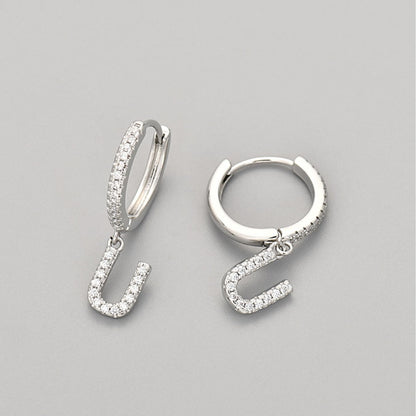 Initial Earrings "Crystal"