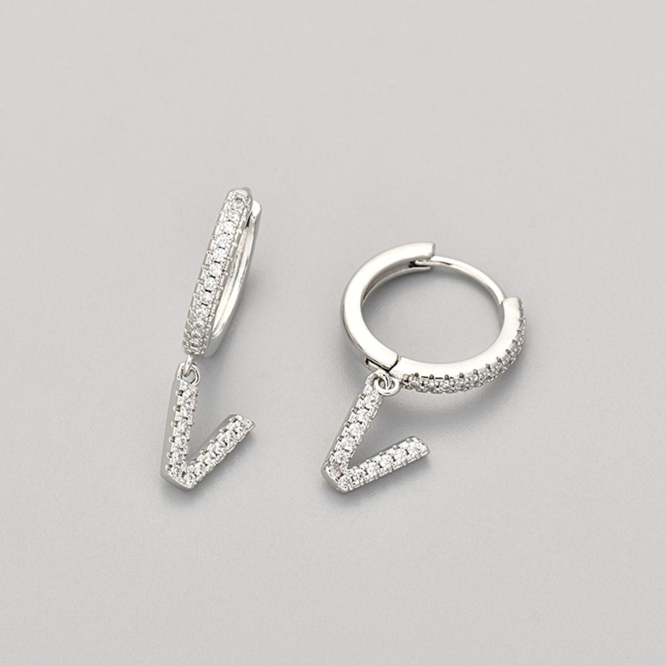 Initial Earrings "Crystal"