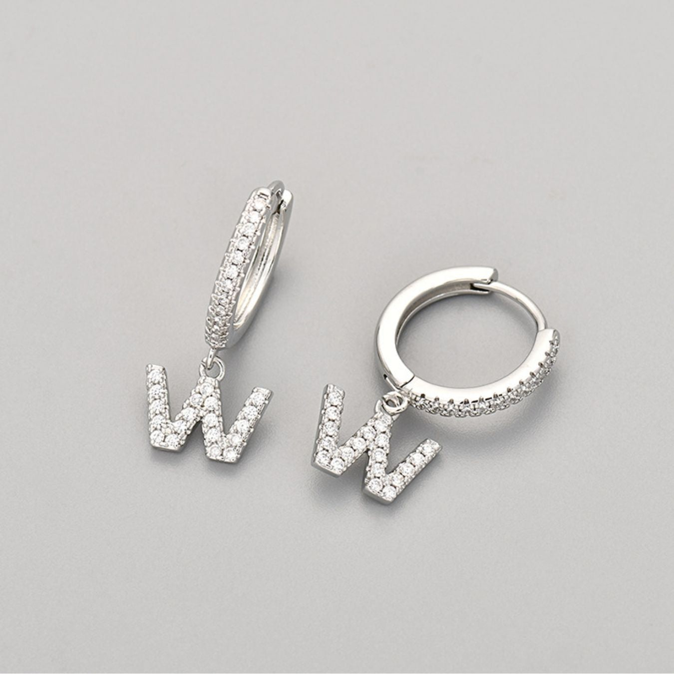 Initial Earrings "Crystal"