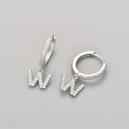 Initial Earrings "Crystal"