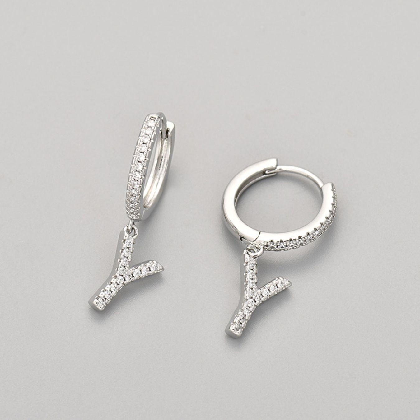 Initial Earrings "Crystal"