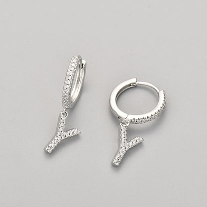 Initial Earrings "Crystal"