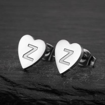 Initial Earrings "Chic Heart"