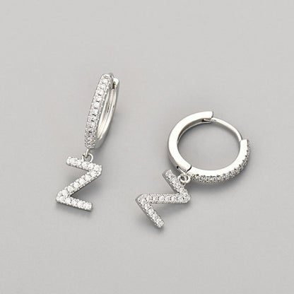 Initial Earrings "Crystal"