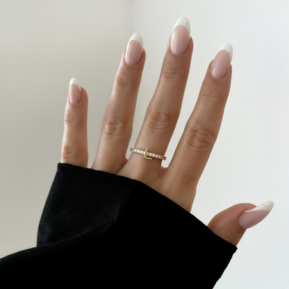 Adjustable Initial Ring "Sparkle"