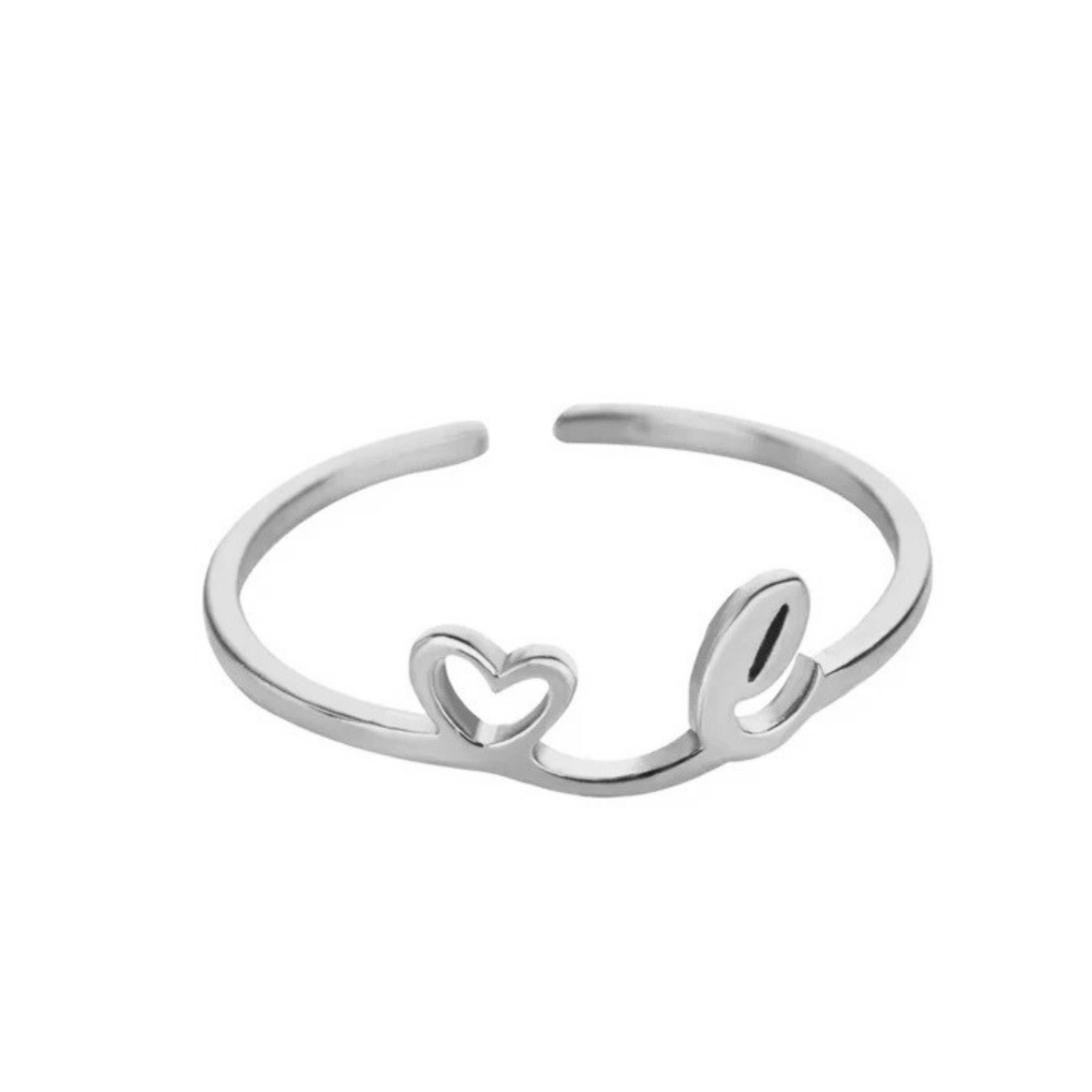 Adjustable Initial Ring "Pretty"