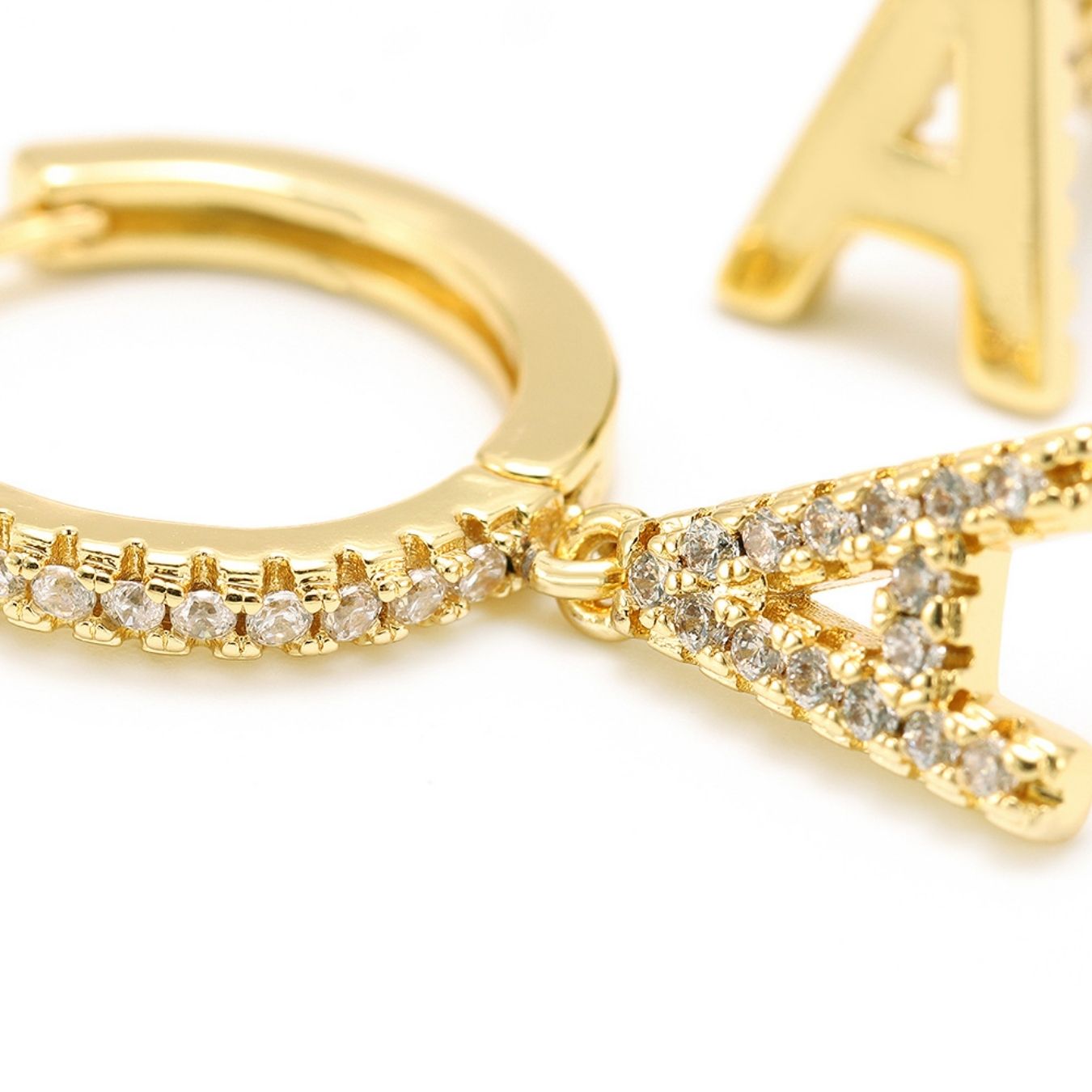 Initial Earrings "Crystal"