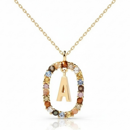 Initial Necklace "Rainbow"