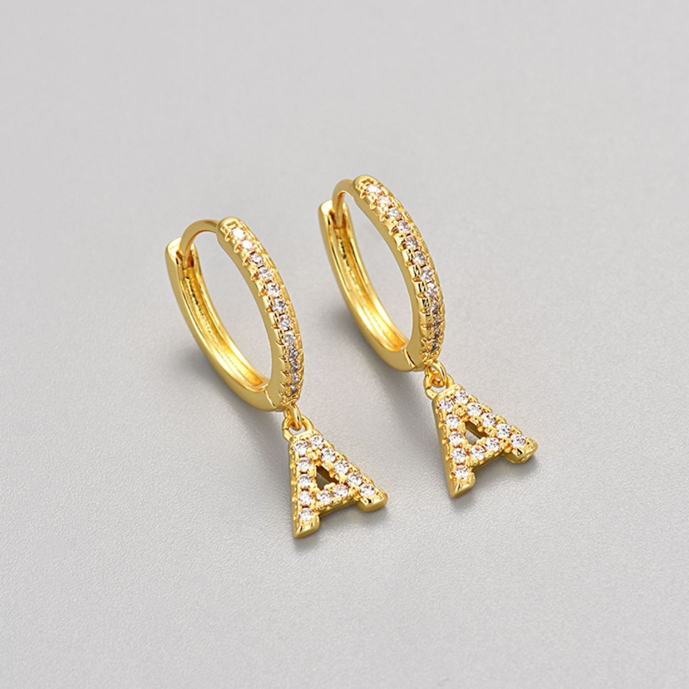 Initial Earrings "Crystal"