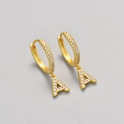 Initial Earrings "Crystal"