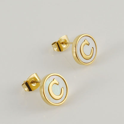 Initial Earrings "Vintage"