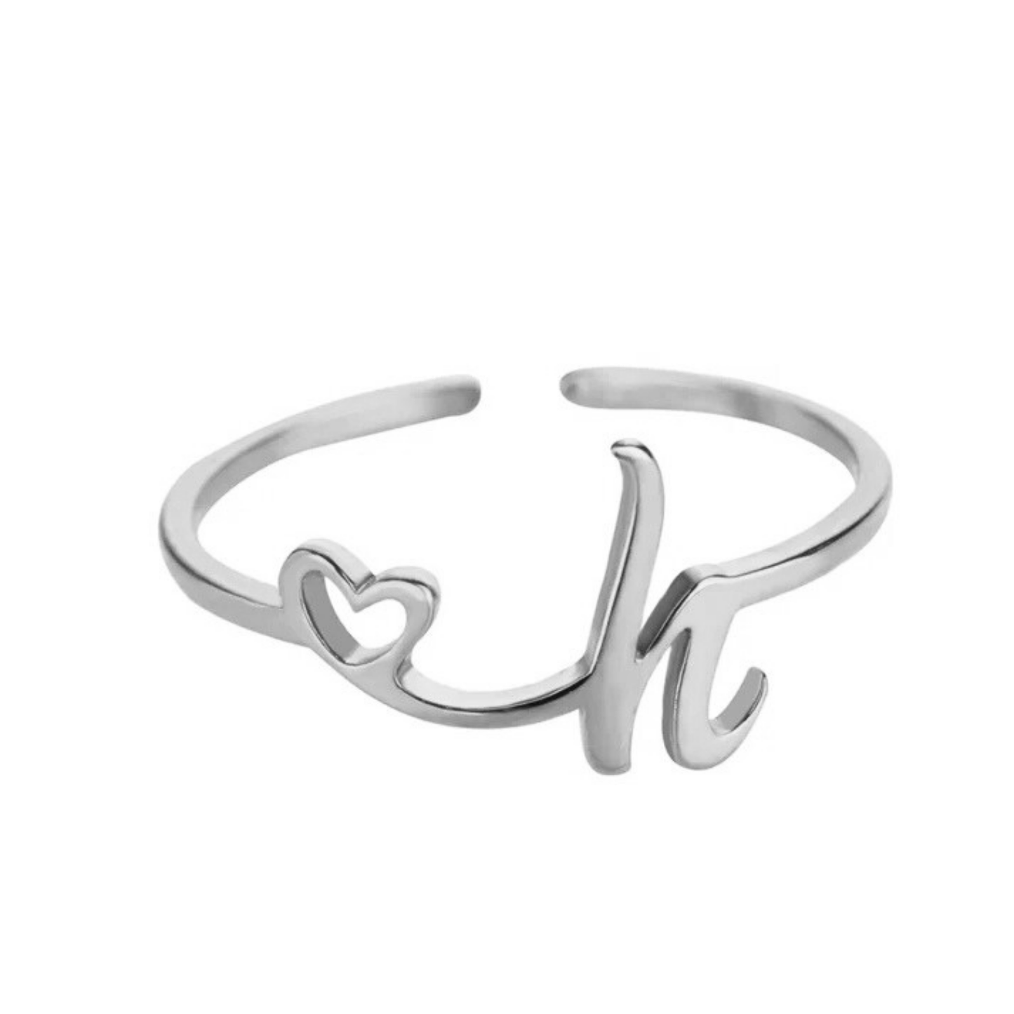 Adjustable Initial Ring "Pretty"