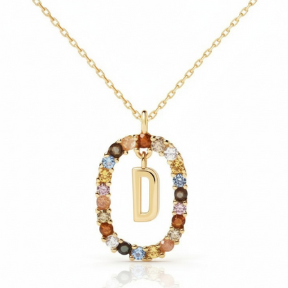 Initial Necklace "Rainbow"
