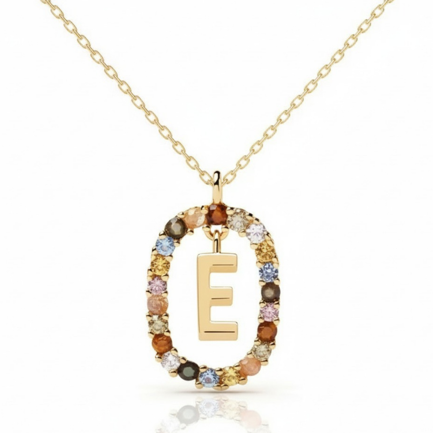 Initial Necklace "Rainbow"