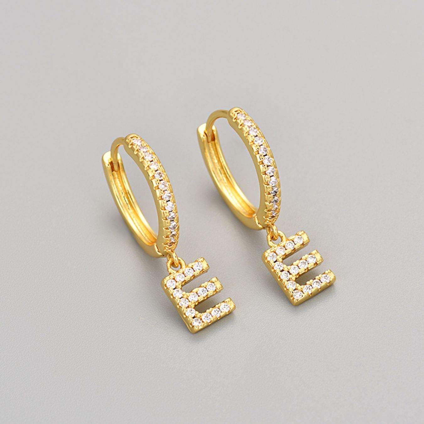 Initial Earrings "Crystal"