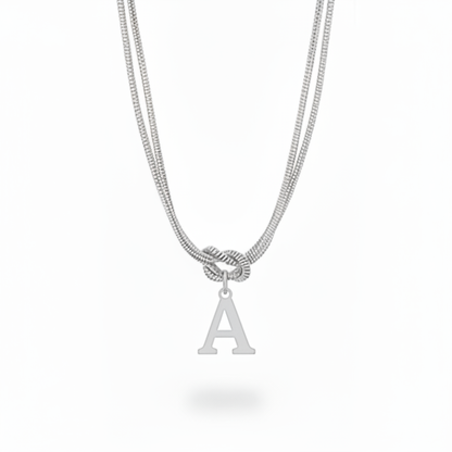 Initial Necklace "Alphabet Knot"