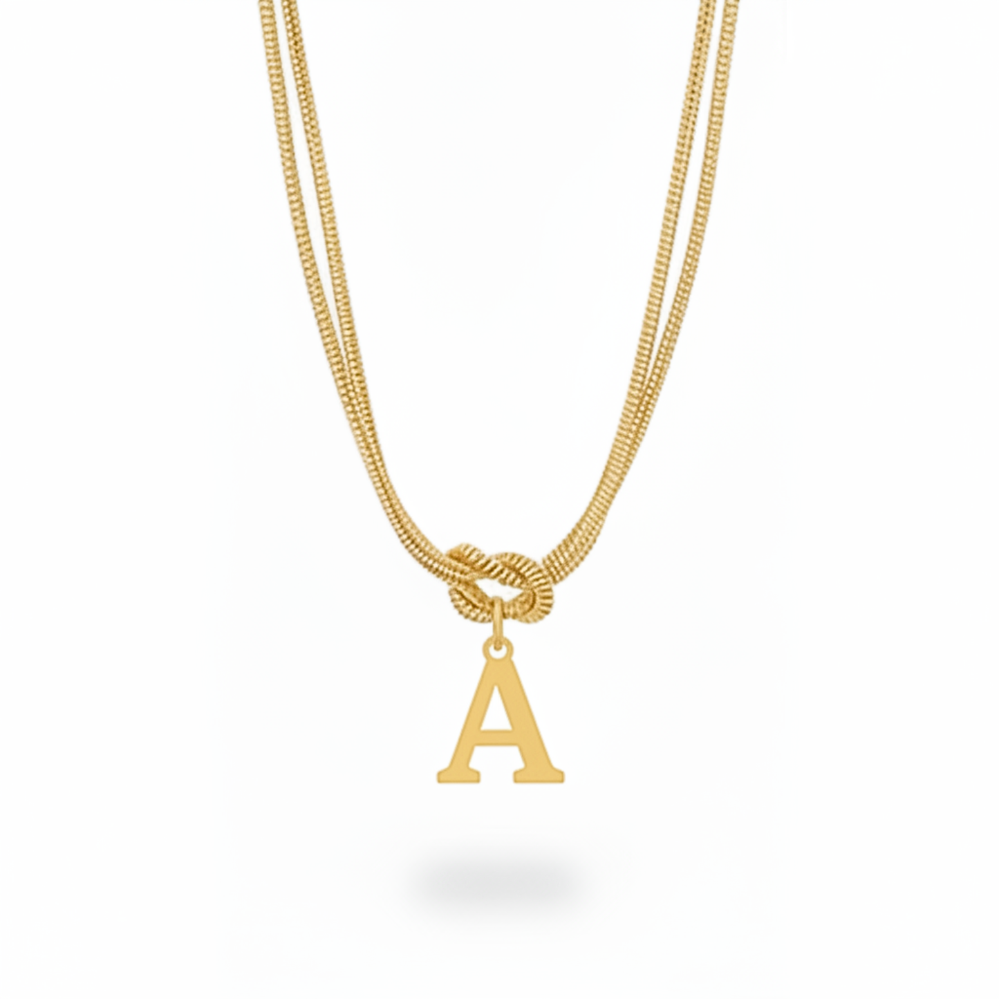 Initial Necklace "Alphabet Knot"