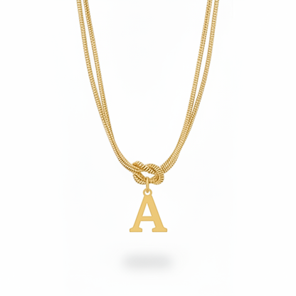 Initial Necklace "Alphabet Knot"