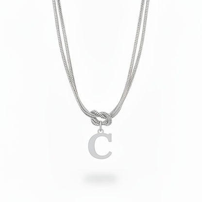 Initial Necklace "Alphabet Knot"