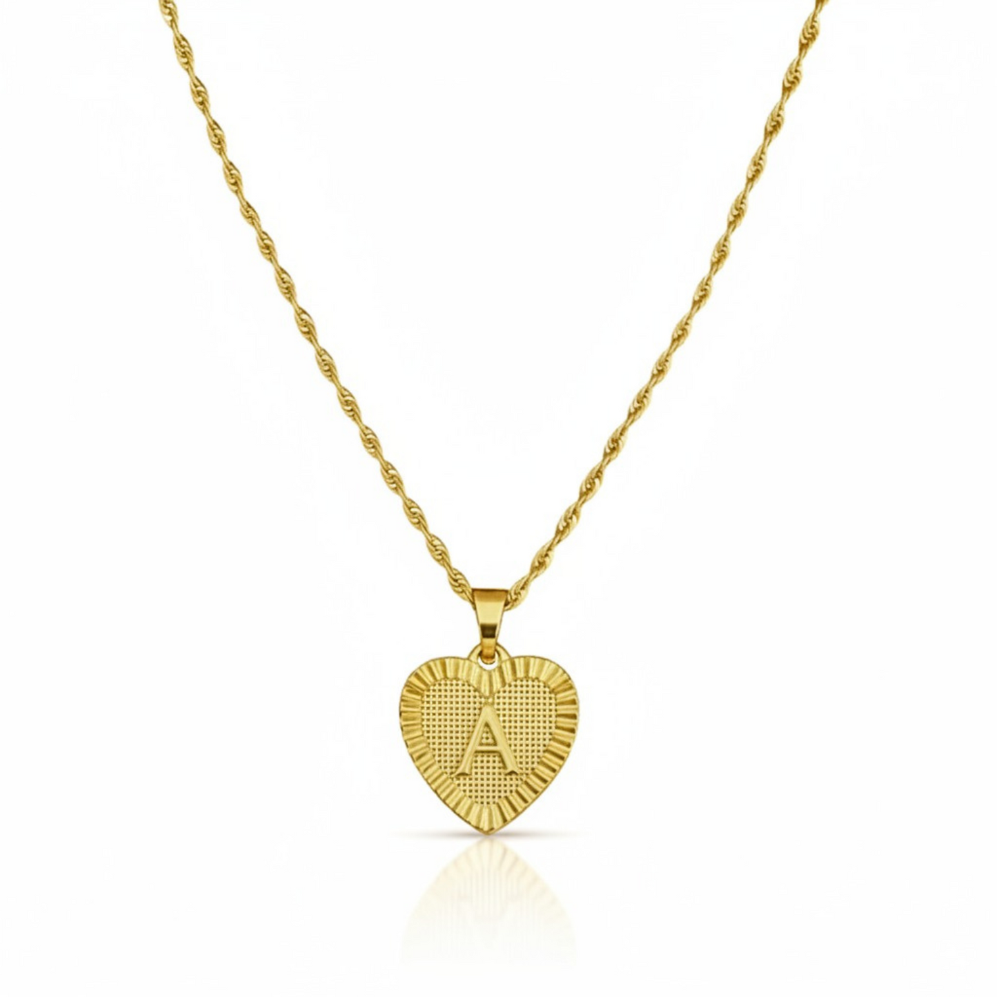 Initial Necklace "Gold Love"