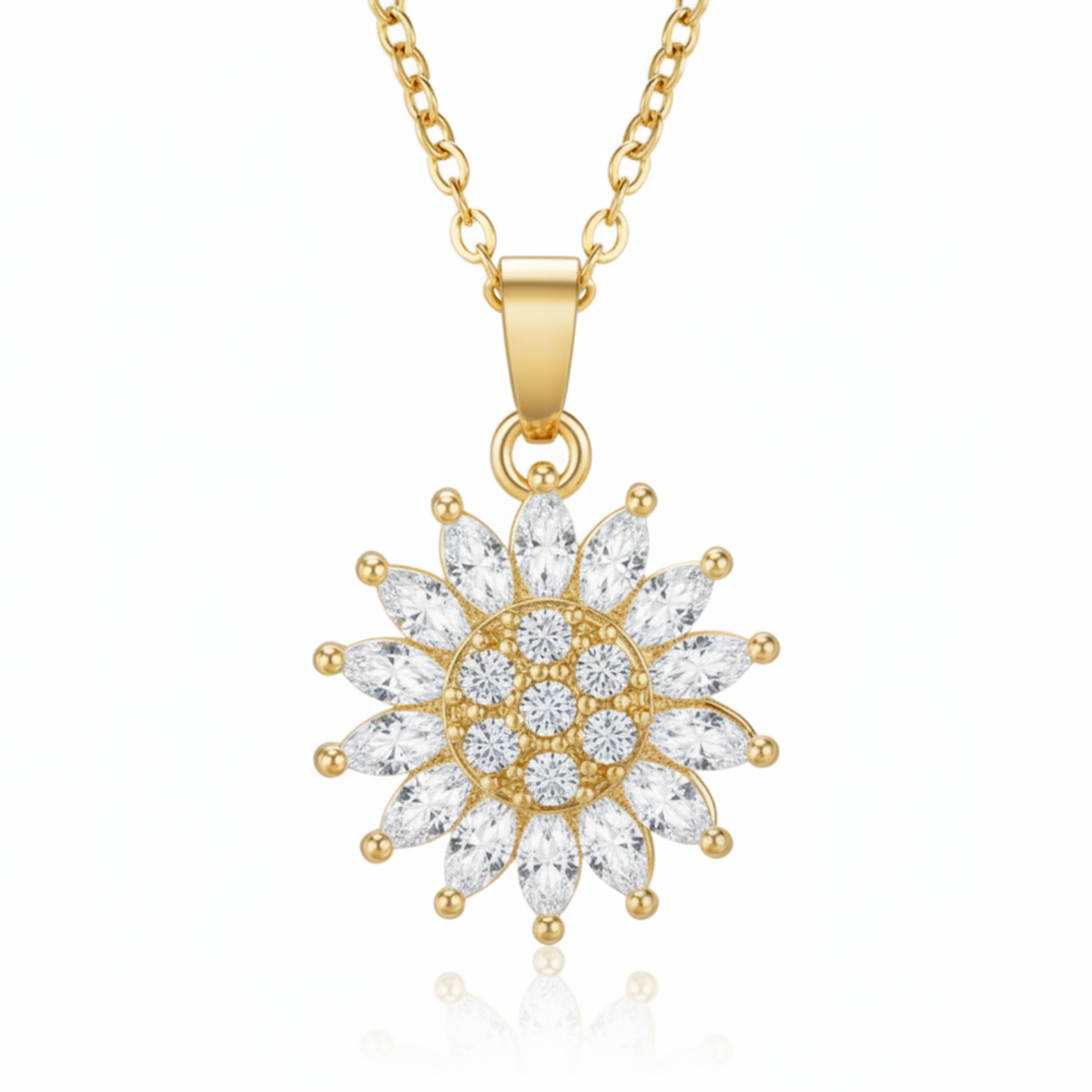 Rotating Necklace "Sunflower"