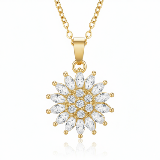 Rotating Necklace "Sunflower"