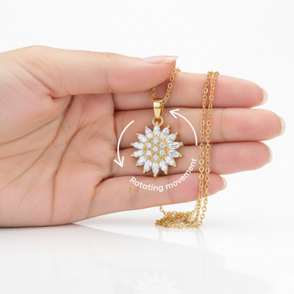 Rotating Necklace "Sunflower"