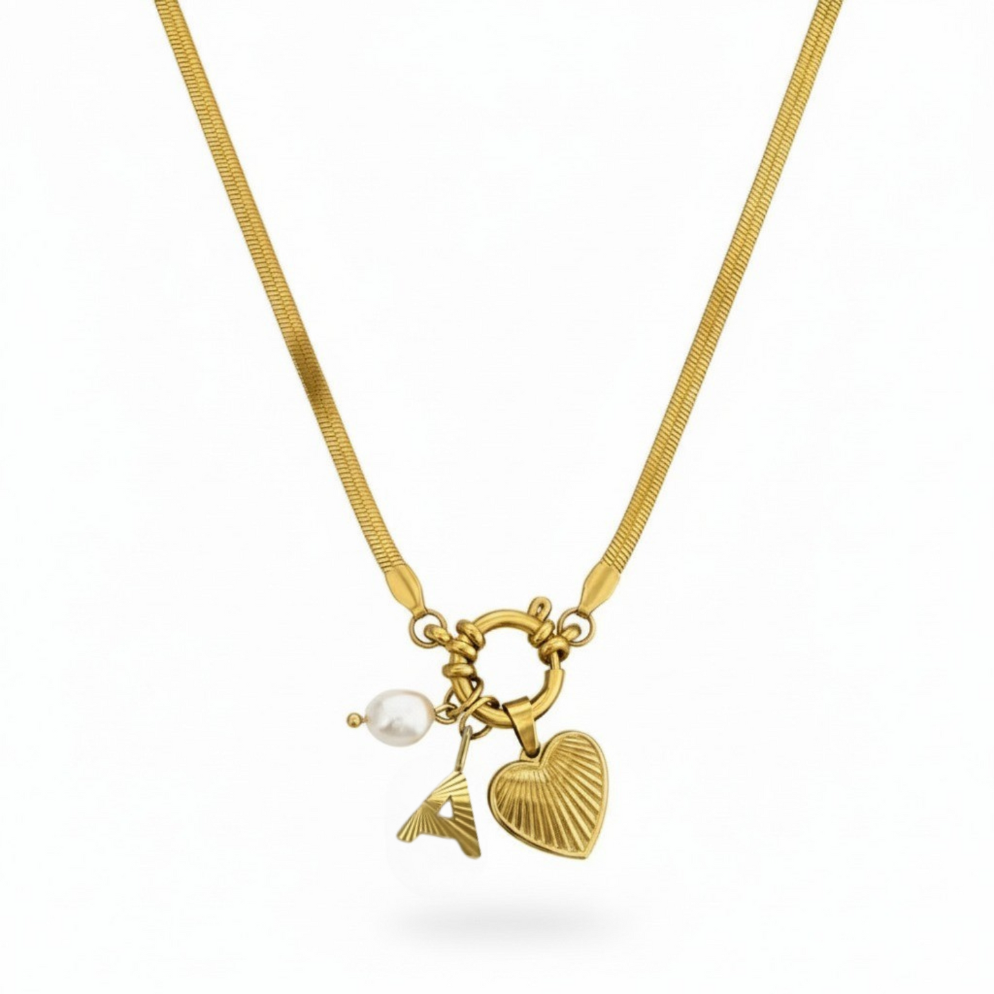 Initial Necklace "Gold Memory"