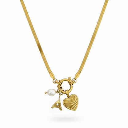 Initial Necklace "Gold Memory"