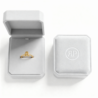 Adjustable Initial Ring "Minimalist"